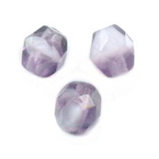 Facettes de Bohème 6mm CRYSTAL / LIGHT AMETHYST OPAL / 10 perles