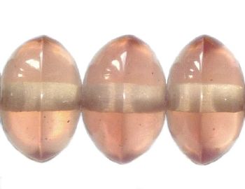 Perle olive plate en résine transparente 12x20mm PEACH Unité