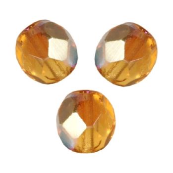 Facettes de Bohème 4mm TOPAZ AB / 50 perles