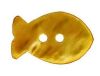 Bouton Nacré forme Poisson 11x18mm JAUNE TOPAZ / 6 boutons