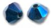Toupies Swarovski 4mm CRYSTAL METALLIC BLUE 2X  / 15 perles 