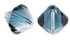 Toupies Swarovski 6mm CRYSTAL / MONTANA BLEND Coupe 5328 XILION / 10 perles