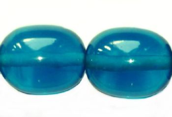 Perle olive en résine transparente 20x25mm CAPRI BLUE Unité