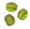 Facettes de Bohème  8mm OLIVINE  AB / 10 perles