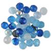 Facettes de Bohème 4mm MIX TONS BLEU / 50 perles