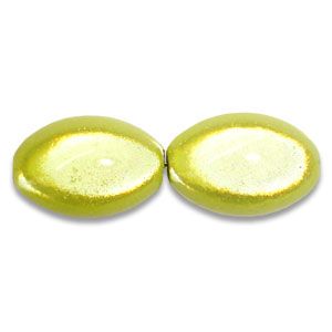 Perles olives Magiques miracles 14x10mm LIME METAL / 8