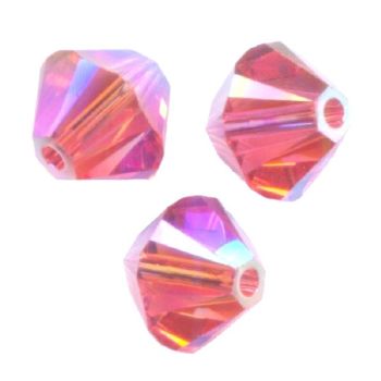 Toupies Swarovski 4mm PADPARADSCHA AB2X XILION / 24 perles