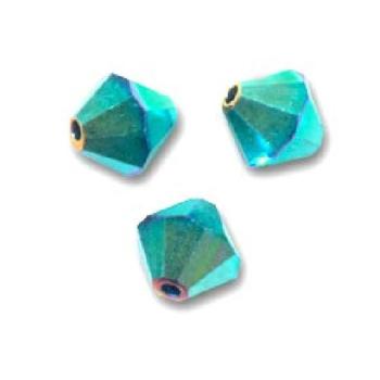 Toupies Swarovski 4mm JET AB2X  / 11 perles