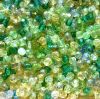 Facettes de Bohème 4mm MIX TONS VERT / 50 perles