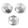 Facettes de Bohème 4mm ARGENTEES ARGENT SILVER ALU MAT / 50 perles