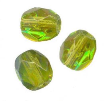 Facettes de Bohème 10mm OLIVINE OLIVE AB / 5 perles