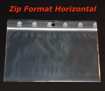Pochettes Sachets avec fermeture par ZIP  120x80   Format horizontal /  Sachet de 100
