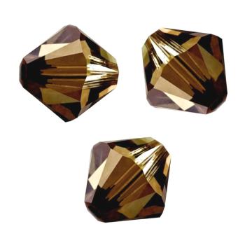 Toupies Swarovski 6mm CRYSTAL BRONZE SHADE   Coupe 5328 XILION / 10 perles - Prix dégressif