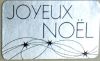 Etiquette Autocollante Rectangulaire JOYEUX NOEL Argentée - Prix dégressif / 15