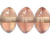 Perle olive plate en résine transparente 12x20mm PEACH Unité