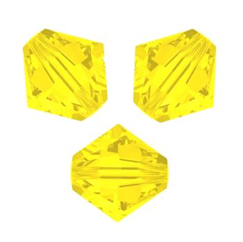 Toupies Swarovski 4mm YELLOW OPAL XILION / 25 perles