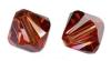 Toupies Swarovski 6mm CRYSTAL RED MAGMA XILION / 10 perles 