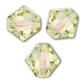 Toupies Swarovski 6mm CRYSTAL LUMINOUS GREEN XILION / 11 perles 