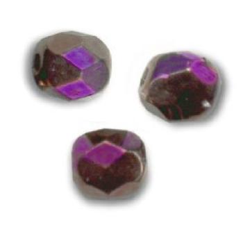 Facettes de Bohème 6mm VIOLET/ BRONZE DARK / 10 perles