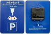 Disque de stationnement automatique avec horloge - pour zone bleue - Modèle multilingue