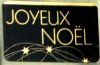 Etiquette Autocollante Rectangulaire  JOYEUX NOEL  Noire et Dorée  - Prix dégressif  / 15