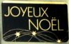 Etiquette Autocollante Rectangulaire JOYEUX NOEL Noire et Dorée - Prix dégressif / 15