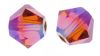 Toupies Swarovski 4mm INDIAN RED AB2X / 15 perles