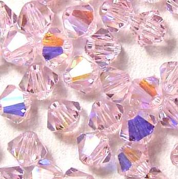 Toupies Swarovski 4mm ROSALINE AB / 20 perles