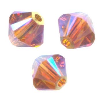 Toupies Swarovski 4mm TOPAZ AB2X  / 15 perles