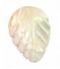 Perle Intercalaire ou pendentif feuille Nacrée 15x20x3,5mm Coloris NATUREL Unité