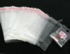 Pochettes Sachet avec fermeture par rabat adhesif 39 x 58 mm + suspension / Sachet de 25