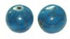  Perle ronde en résine Alabaster craquelée 15mm CAPRI BLUE Unité