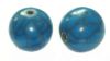 Perle ronde en résine Alabaster craquelée 15mm CAPRI BLUE Unité