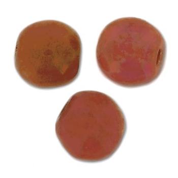 Perles rondes lisses opaque Ceramic Look 4mm Rouge / Orange / 50