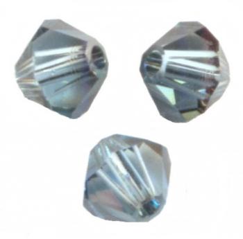 Toupies Swarovski 5mm AQUAMARINE SATIN / 15 perles