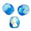 Facettes de Bohème 4mm CRYSTAL CAPRI BLUE AB  Bicolores / 50 perles