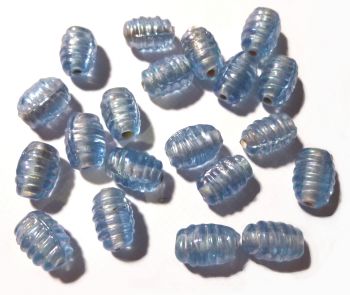 Perle Gnocchis en résine nacrée 8x10mm bleu / lavande lot de 10