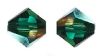 Toupies Swarovski 4mm MEDIUM EMERALD AB / 20 perles