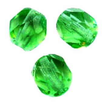 Facettes de Bohème  8mm PERIDOT / 10 perles