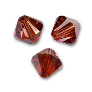 Toupies Swarovski 6mm CRYSTAL RED MAGMA XILION / 6 perles 