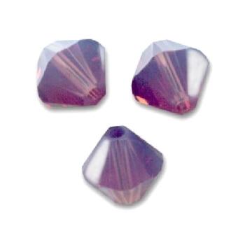 Toupies Swarovski 4mm CYCLAMEN OPAL AB Xilion / 20 perles