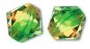 Toupie Swarovski 6mm FERN GREEN / TOPAZ BLEND Coupe 5328 XILION / 1 perle