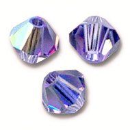 Toupies Swarovski 4mm TANZANITE AB Xilion / 20 perles