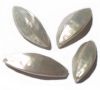 Perle Nacrée forme coquillage ovale bombé 25mm GRIS  Unité