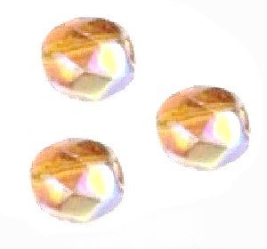 Facettes de Bohème 4mm LIGHT TOPAZ CHAMPAGNE AB / 50 perles