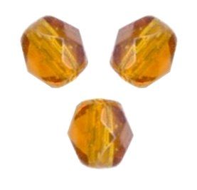 Facettes de Bohème  8mm TOPAZ TOPAZE / 10 perles