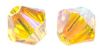 Toupies Swarovski 4mm LIGHT TOPAZ AB2X / 17 perles