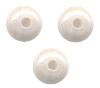 Perles rondes lisses opaque Ceramic Look 4mm WHITE / 50