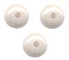 Perles rondes lisses opaque Ceramic Look 4mm WHITE / 50