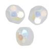 Facettes de Bohème 10mm WHITE OPAL AB / 5 perles